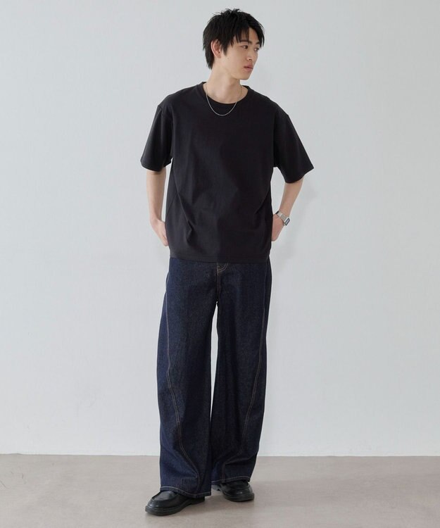 WEGO コットンクルーネックT（SS）　 ブラック