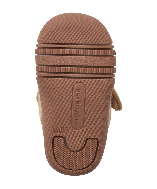 MIKI HOUSE HOT BISCUITS 【11.5-13.5cm】 顔ドン あったかボア付き ファーストシューズ ベージュ