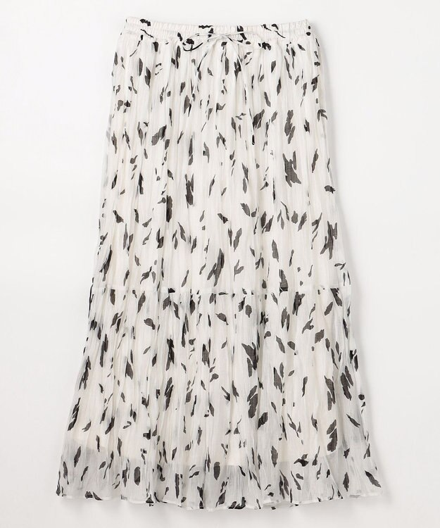 ANY アートドットプリントスカート オフベース