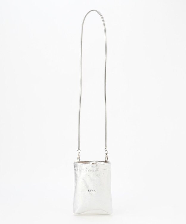 Y'SACCS PVCメタリックショルダーバッグ シルバー