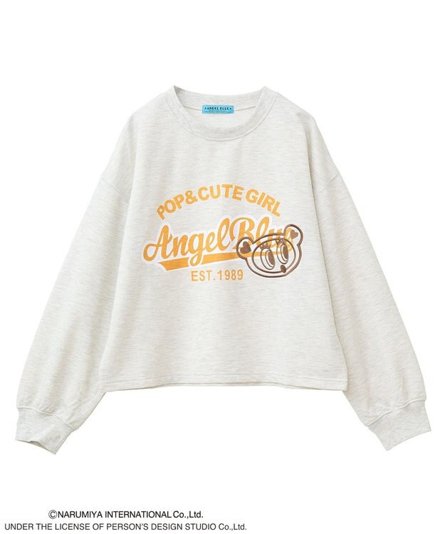 Green Parks ＡＮＧＥＬ　ＢＬＵＥ長袖ロゴ刺繍プルオーバー Oatmeal