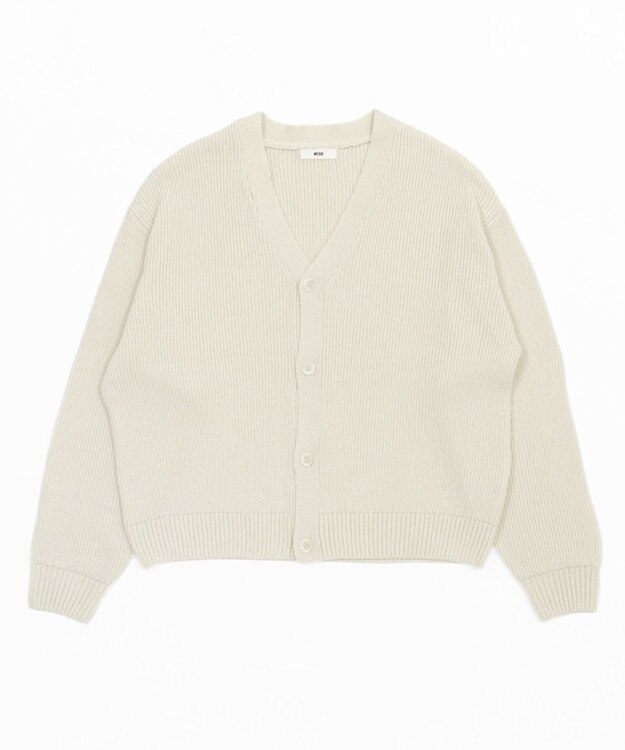 WEGO 【ユニセックス着用ITEM/MLサイズ展開】クロップドカーディガン オフホワイト