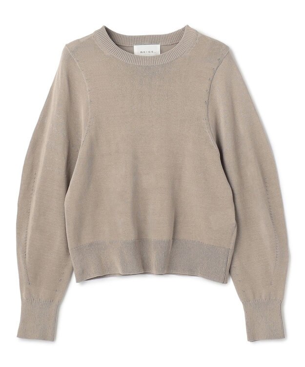 BEIGE， ARSENOPY / コットンドライタッチクルーネックニット Taupe