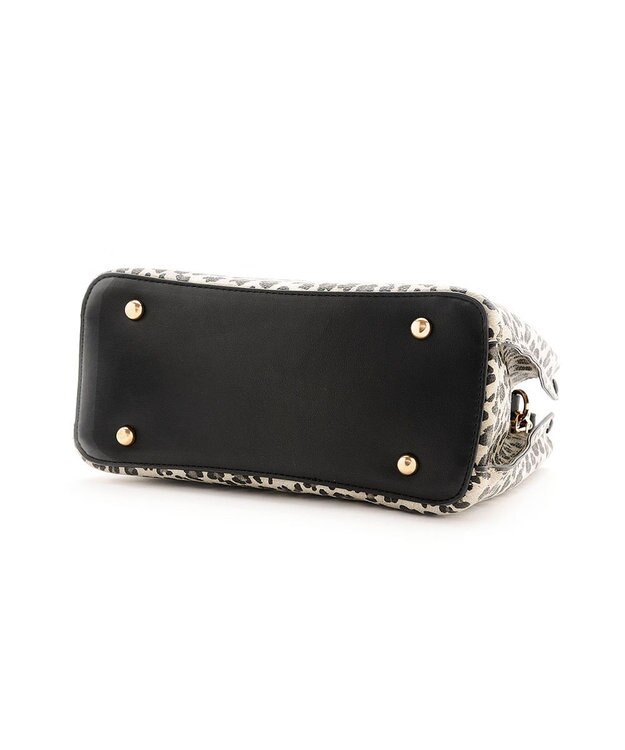 MioFIRANO カジュアルシックレオパードハンドバッグ 2WAY パスケース付き　FIRANO フィラノ BLACK