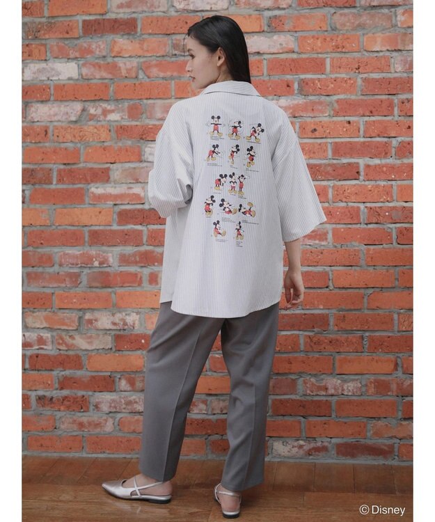 Green Parks ミッキーフレンド／体操プリント半袖シャツ Stripe