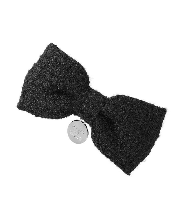 Maison de FLEUR リボンマニアツイードバレッタ Black