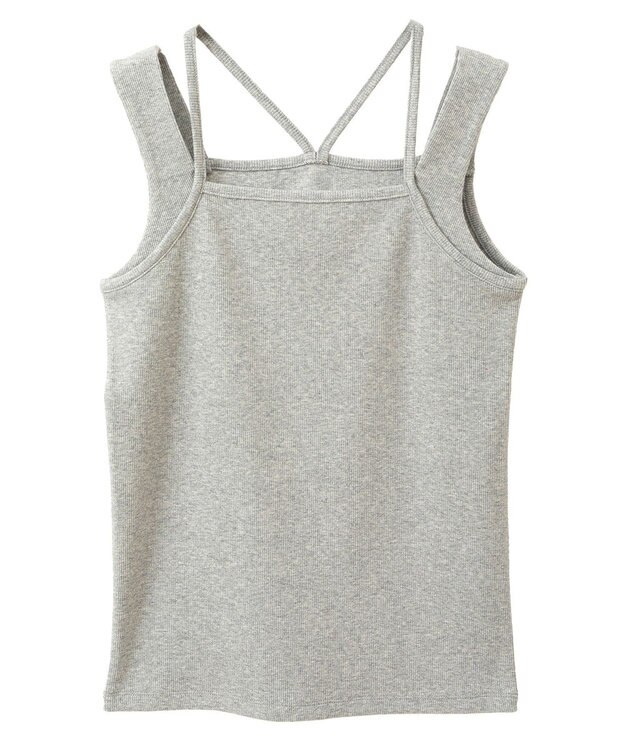 earth music&ecology レイヤードカットタンクトップ Light Gray