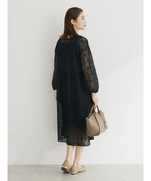 Green Parks ＳＥＴ２点レースワンピース×インナー Black