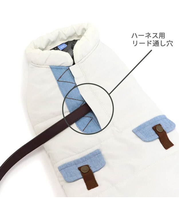 PET PARADISE ペットパラダイス エアベスト 《デニムポケット》 超小型犬 小型犬 ホワイト
