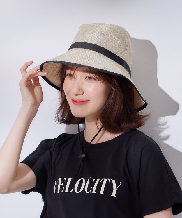 ANY 【UVケア/抗菌防臭】リネンライク サファリハット ナチュラル