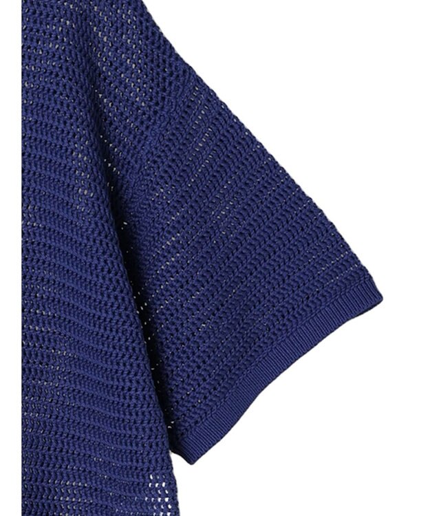 AMERICAN HOLIC 透かし編み半袖ニットプルオーバー Blue