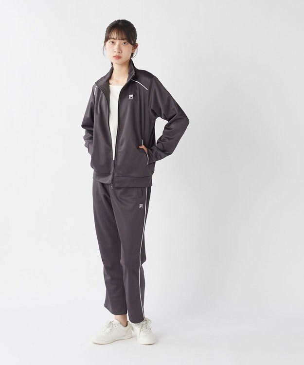 FILA GOLF／marie claire 【FILA GOLF】イージーフィットロングパンツ チャコールグレー
