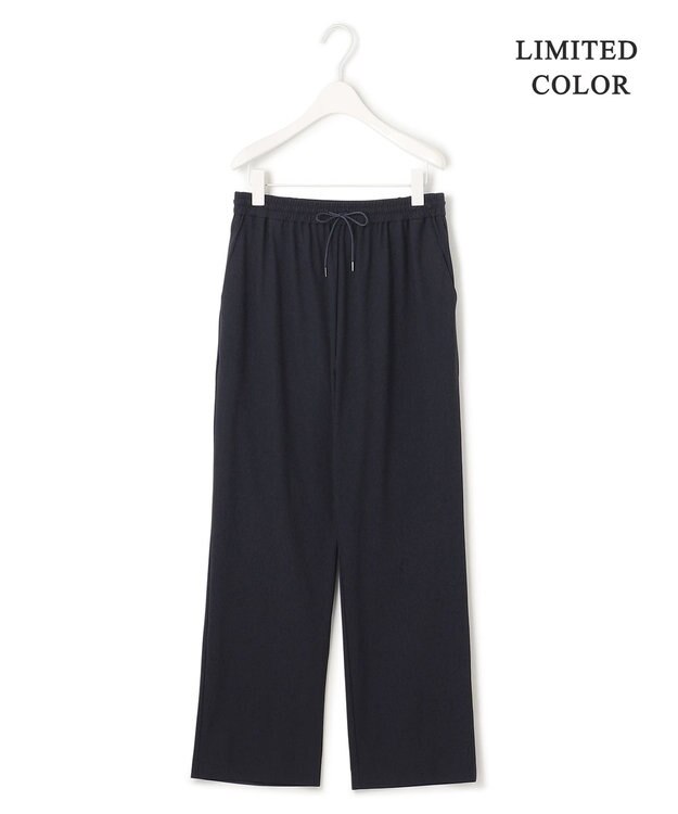 ICB 【接触冷感・UVカット・速乾・洗える】マットスキューバ セミワイドパンツ ネイビー系［WEB限定］