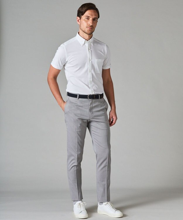 GOTAIRIKU ウエストアジャスター/折り目加工/吸汗速乾/洗える【ビジネス対応】クールマックスパンツ（24年モデル） ライトグレー系