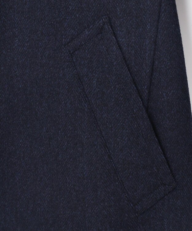 JOSEPH ABBOUD 【ソフト/軽量/JAPANファブリック】 アンゴラウールビーバー ステンカラー コート ネイビー系