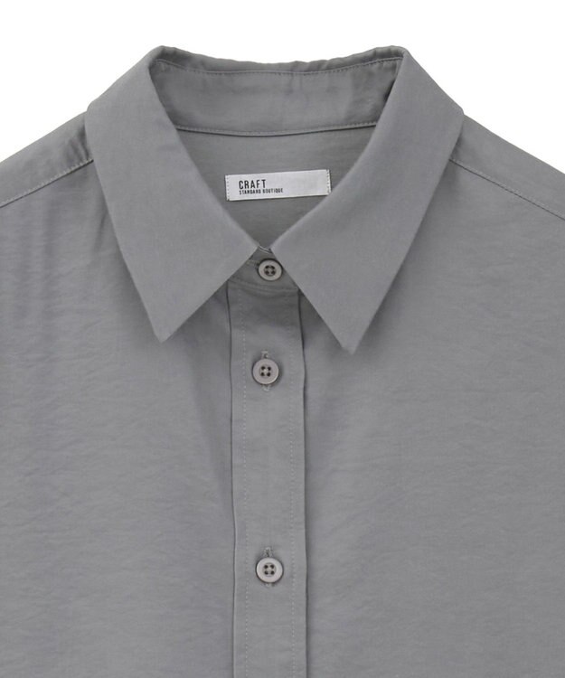 CRAFT STANDARD BOUTIQUE オーバーサイズサテンシャツ Gray