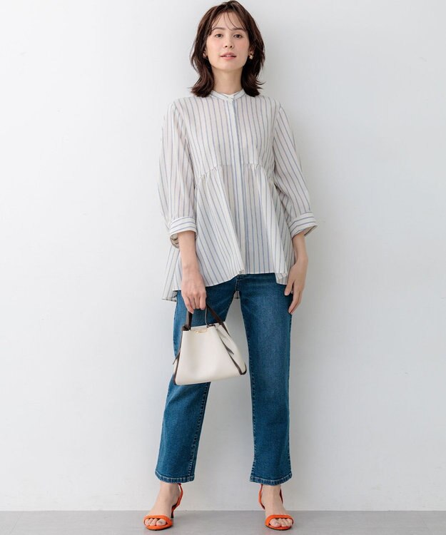 組曲 ミッドデニム パンツ ユーズドブルー系