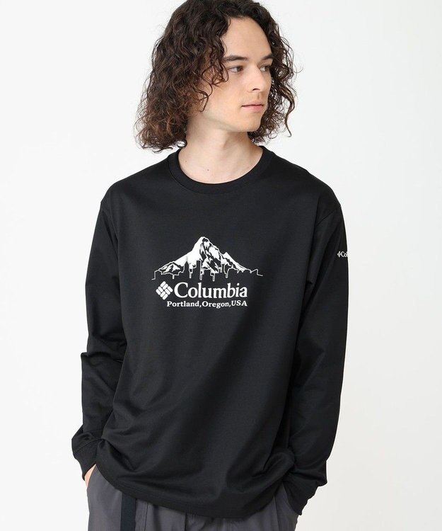 Columbia Columbia/ アーバンハイクグラフィックロングスリーブTシャツ /コロンビア Black、 Front Print
