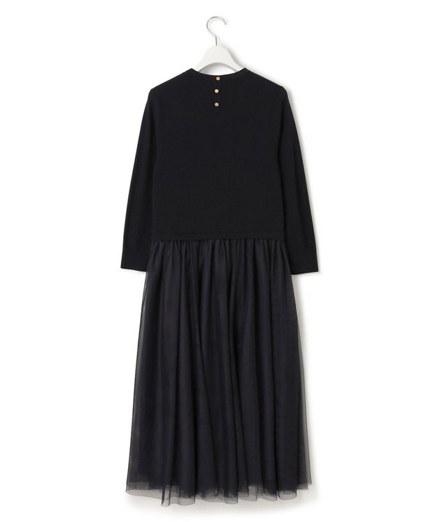 23区 【洗える】チュールコンビ ワンピース ネイビー系