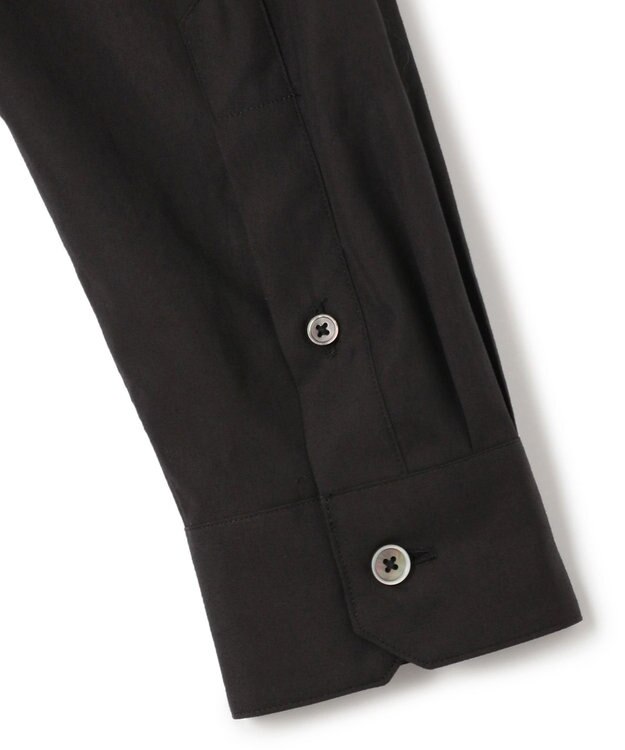 JOSEPH HOMME 【HIGH GRADE LINE】コットンポプリン　バンドカラーシャツ ブラック系