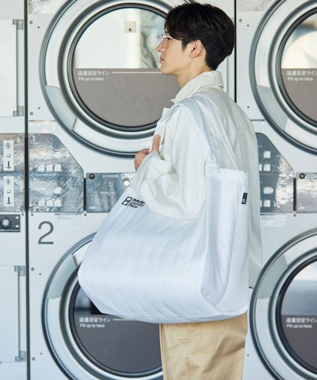 ROOTOTE 9656【BLT×RT コラボ商品】RT. Baluko Laundry Place.ランドリーバッグ.トート 01：ホワイト