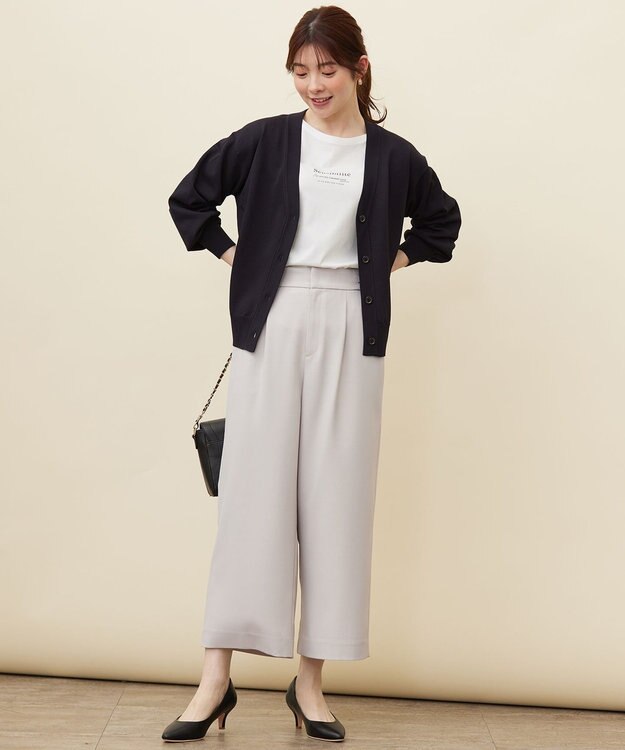 ANY SIS 【洗える】コクーンシルエット カーディガン ネイビー