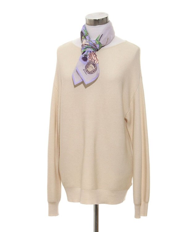 MOONBAT SWASH LONDON フラワープリント コットン スカーフ ラベンダー