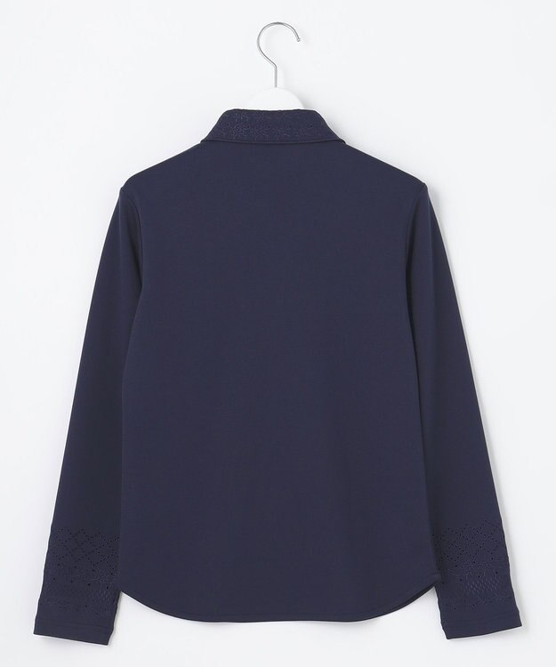 23区GOLF 【WOMEN】【吸水速乾・UVケア】エンブロイダリー長袖シャツ 1枚で決まる 動きやすさ◎ ネイビー系