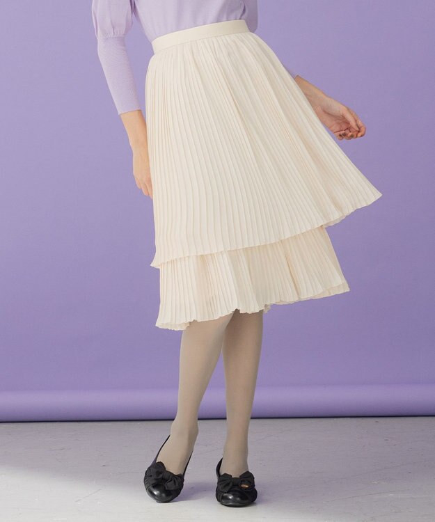 TOCCA 【洗える！】STAIRWAY スカート ベージュ系