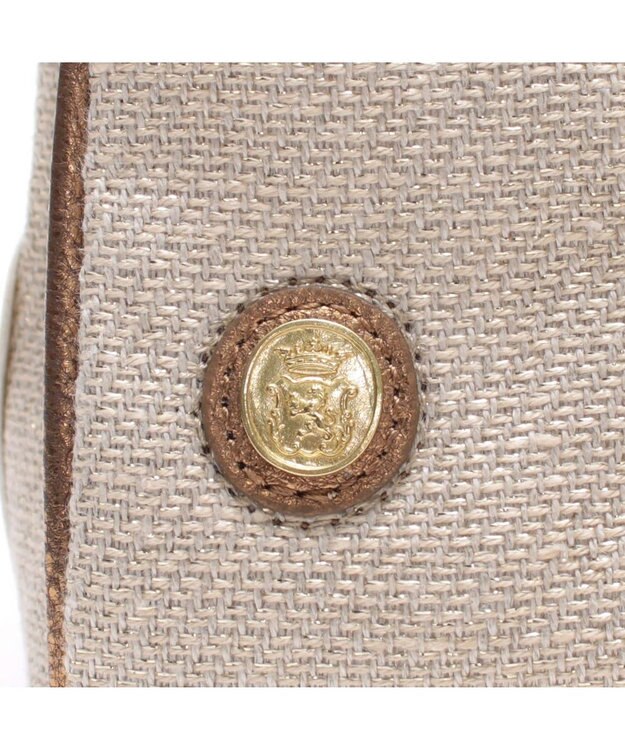 A.D.M.J. リネンラメクロス/前金具付トート32cm(Dカン＋) GOLD