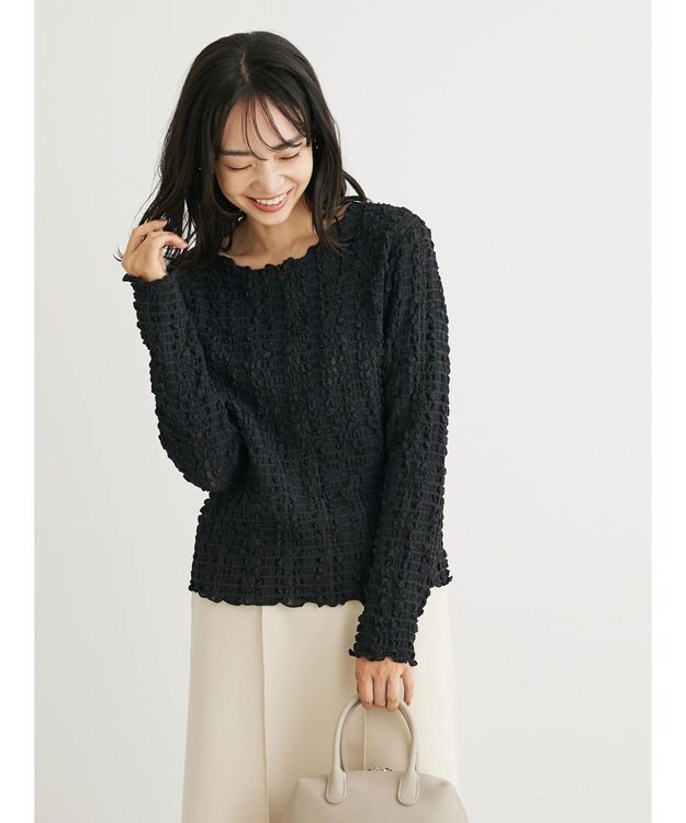 Green Parks ・ＲＡＹ　ＣＡＳＳＩＮ　フクレジャカードプルオーバー Black