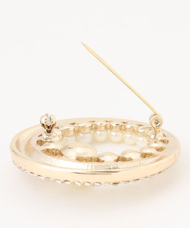 組曲 フルムーンパールブローチ ゴールド系