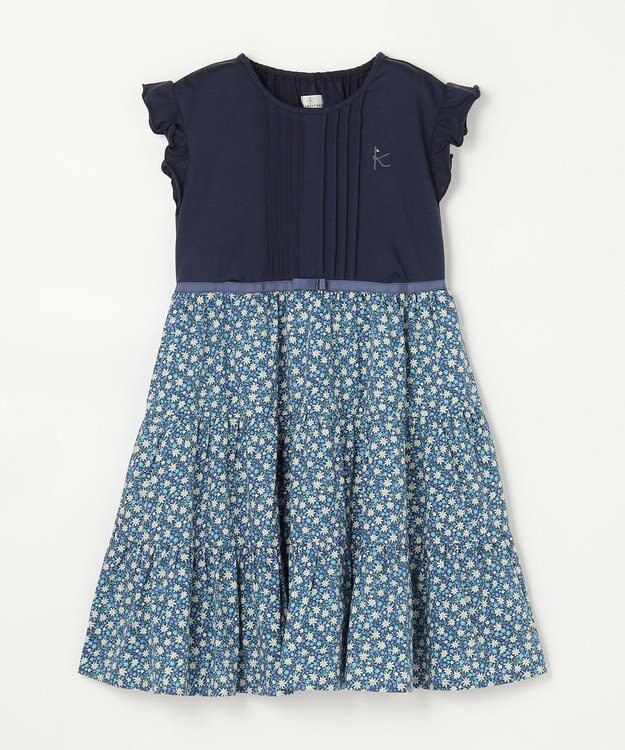組曲 KIDS 【110-140㎝】 petit marguerite ドッキングワンピース ネイビー