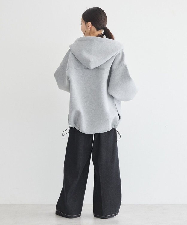 earth music&ecology フーディーダンボールジップブルゾン Gray Mixture