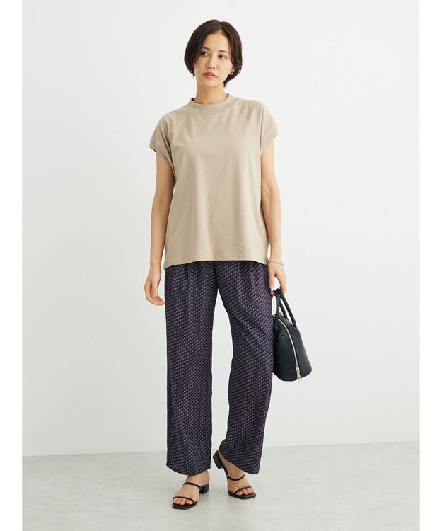 Green Parks ・ＳＵＧＡＲ　ＳＰＯＯＮ　ハイネックフレンチＴシャツ Gray Beige