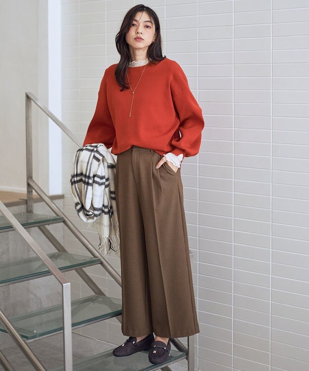 ANY スウェットライクニット オレンジ