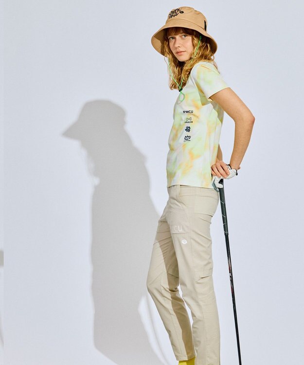 PW CIRCULUS 【WOMEN】ベンチレーション テーパードパンツ ゴルフウェア レディース ベージュ系