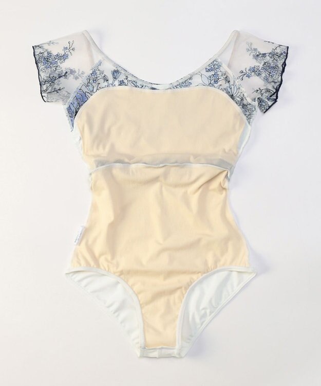 Chacott フレンチスリーブレオタード ブルー