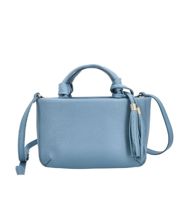 Atelier nuu 日本製 タッセルレザー loop ミニボストン ブルー