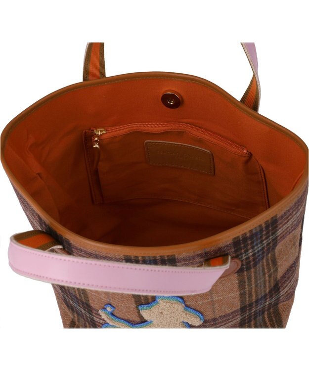 tsumori chisato CARRY ウールチェック ハンドバッグ ピンク