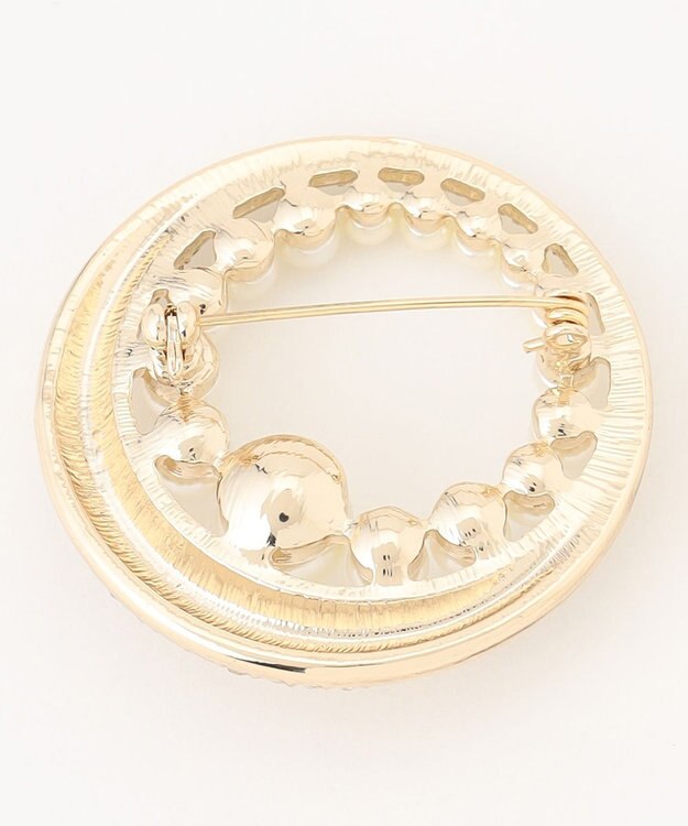 組曲 フルムーンパールブローチ ゴールド系