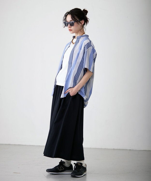 J.PRESS YORK STREET 【WOMEN】タックギャザー　スカート ブラック系