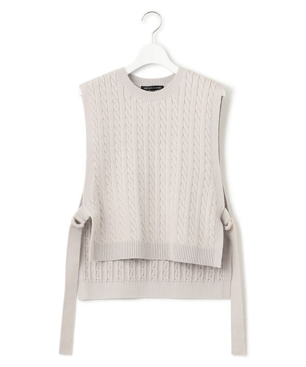 23区 【洗える】コットンリリー ニットベスト ライトグレー系