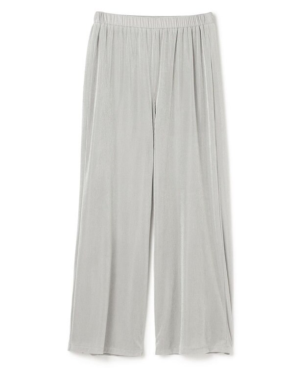 uncrave シアーベロアリブ ギャザーパンツ ライトグレー