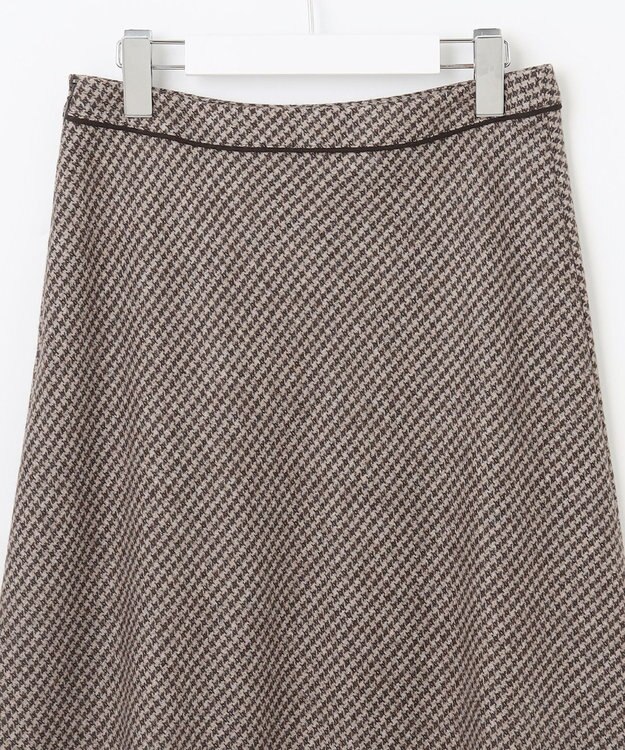 J.PRESS LADIES S T/W 千鳥 ツイード フレアー スカート ブラウン系3