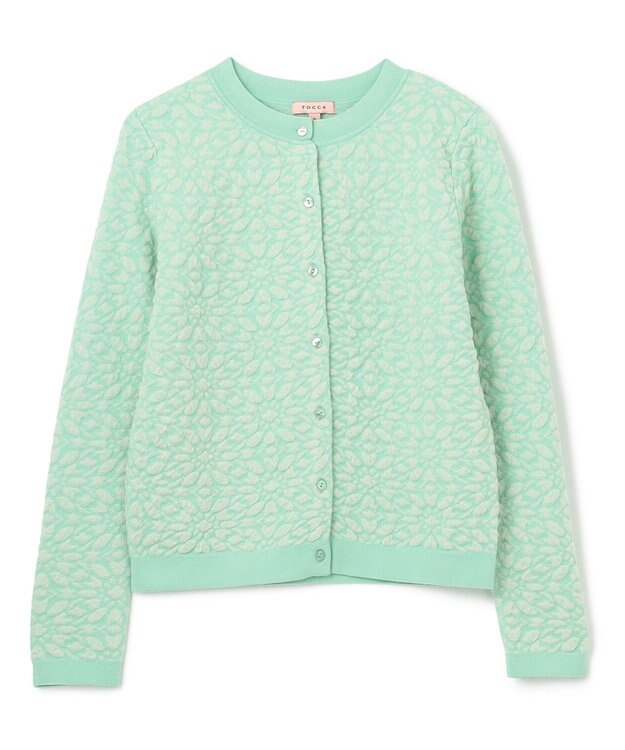 TOCCA 【洗える】FLUFF FLOWERS カーディガン ペールグリーン系