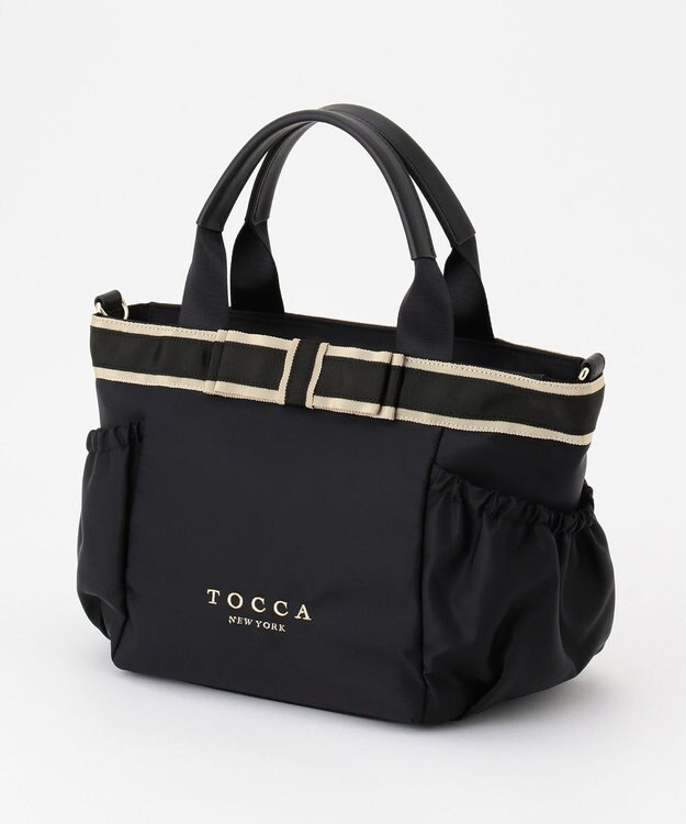 TOCCA DUAL RIBBON NYLON TOTE M トートバッグ M ブラック系