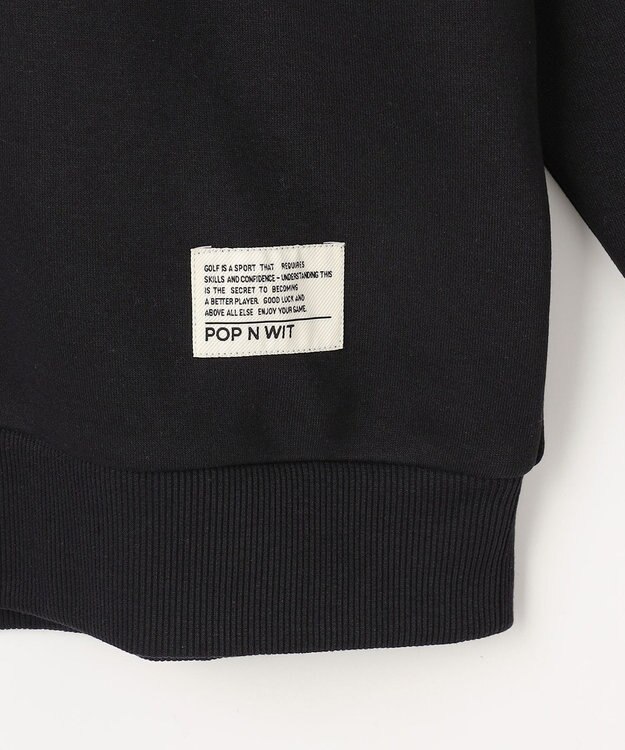 PW CIRCULUS 【MEN】ハーフジップ 裏毛スウェットトップス ゴルフ ブラック系