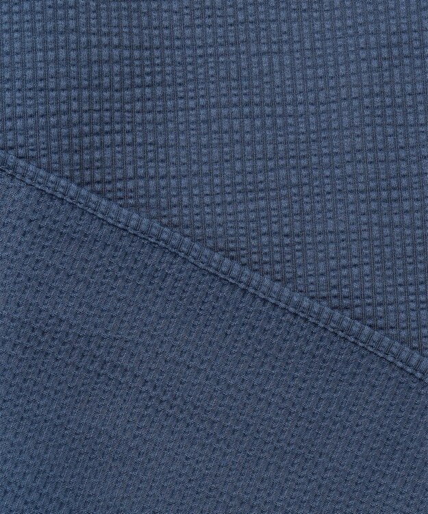 JOSEPH HOMME コンパクトサッカージャージー　レギュラーカラー半袖シャツ ダルブルー系