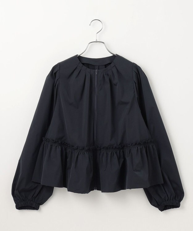 #Newans 撥水加工/UVカット機能付きペプラムライトブルゾン ネイビー